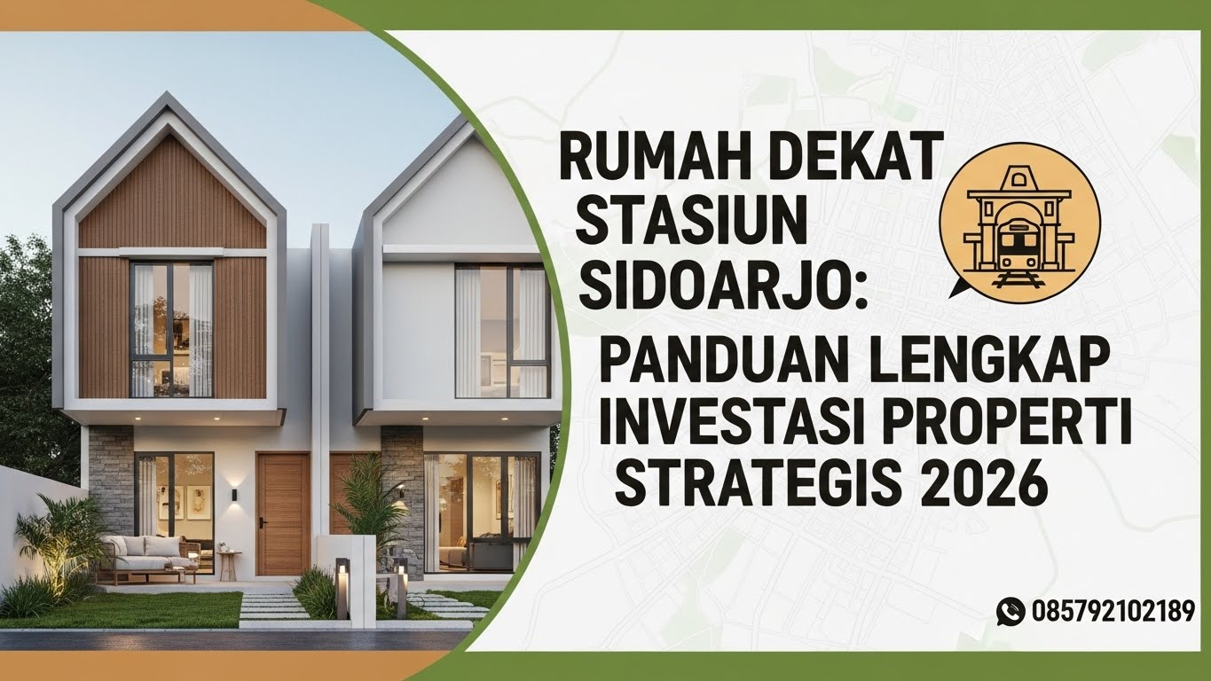 Rumah Dekat Stasiun Sidoarjo Panduan Lengkap Investasi Properti Strategis 2026 | 085792102189