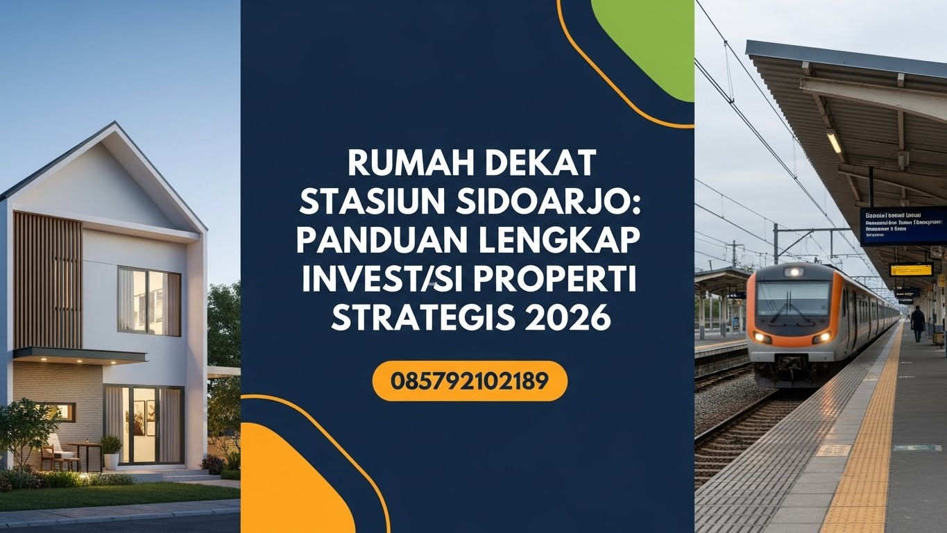 Rumah Dekat Stasiun Sidoarjo Panduan Lengkap Investasi Properti Strategis 2026 | 085792102189