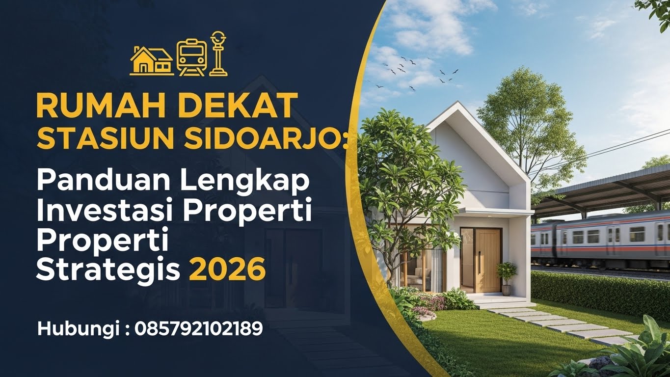 Rumah Dekat Stasiun Sidoarjo Panduan Lengkap Investasi Properti Strategis 2026 | 085792102189