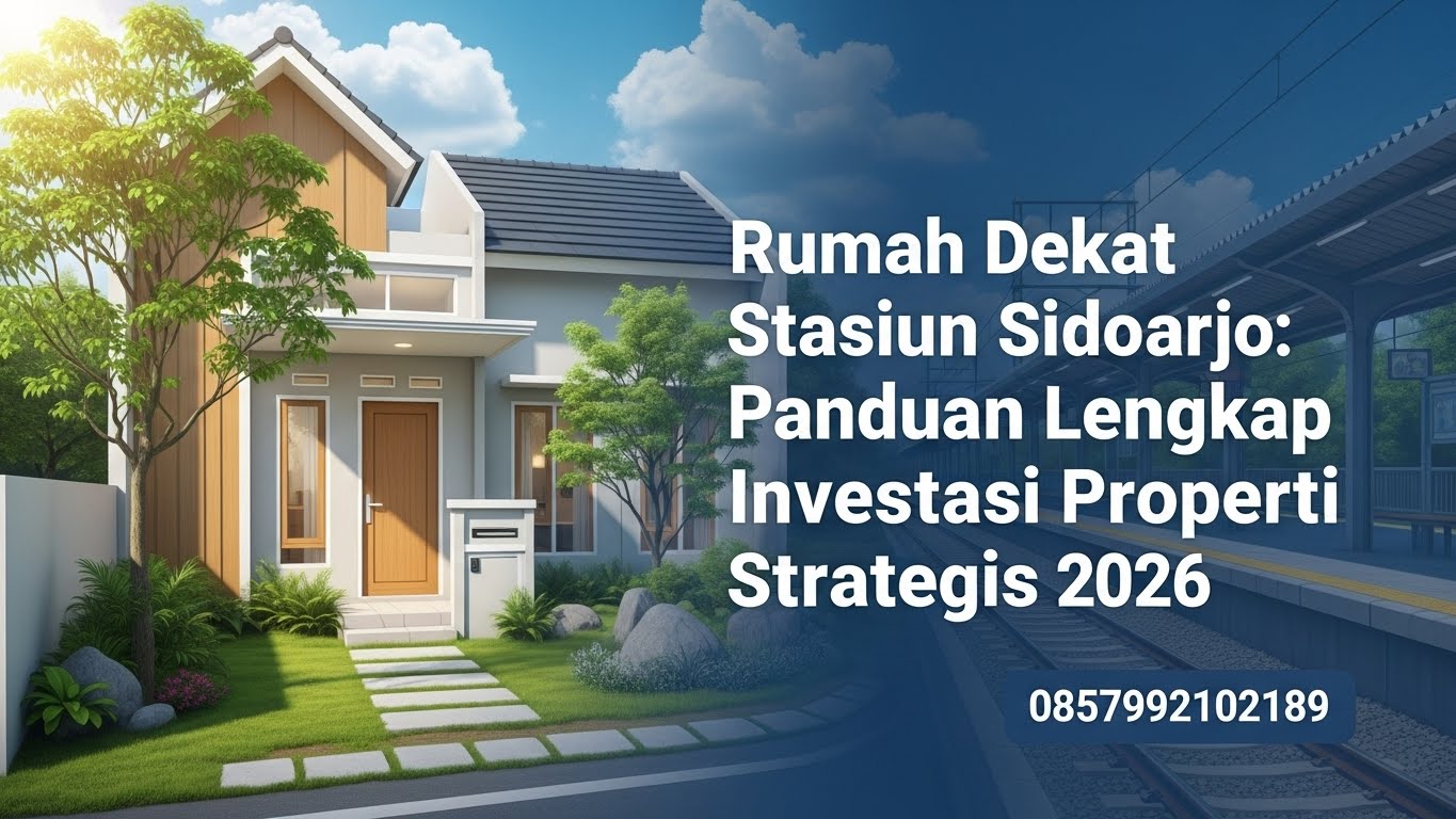 Rumah Dekat Stasiun Sidoarjo Panduan Lengkap Investasi Properti Strategis 2026 | 085792102189