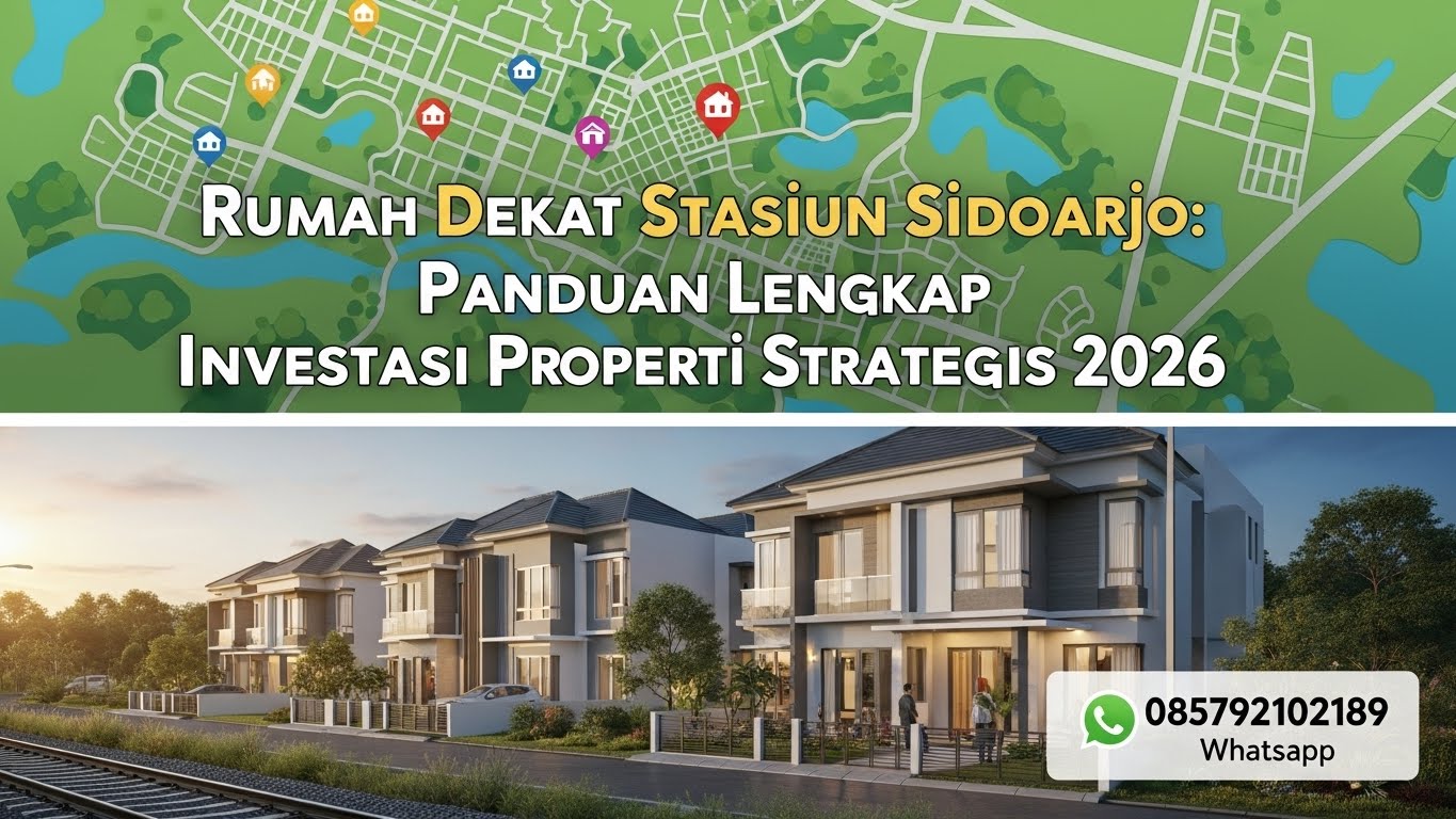 Rumah Dekat Stasiun Sidoarjo Panduan Lengkap Investasi Properti Strategis 2026 | 085792102189