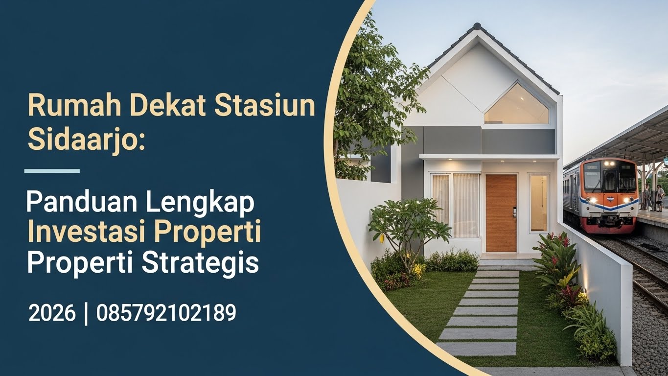 Rumah Dekat Stasiun Sidoarjo Panduan Lengkap Investasi Properti Strategis 2026 | 085792102189