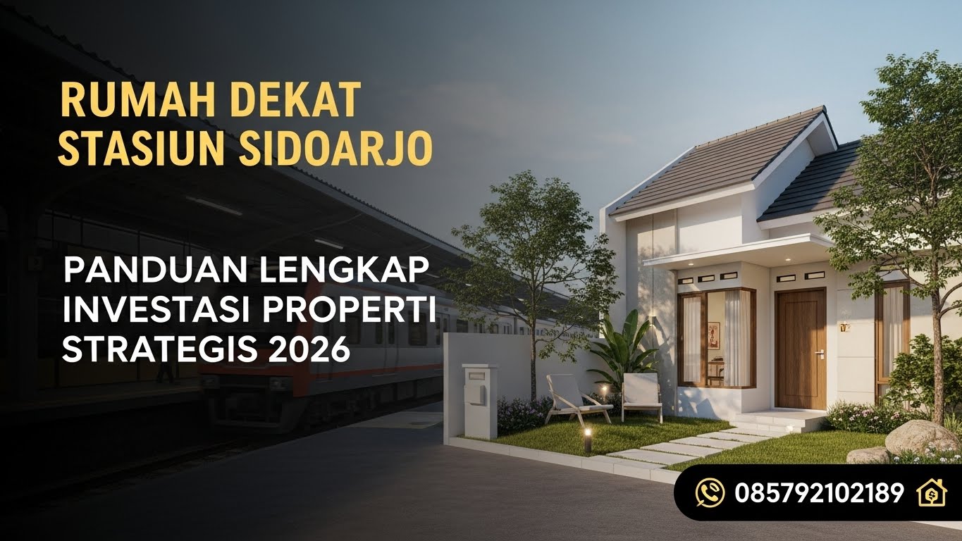 Rumah Dekat Stasiun Sidoarjo Panduan Lengkap Investasi Properti Strategis 2026 | 085792102189