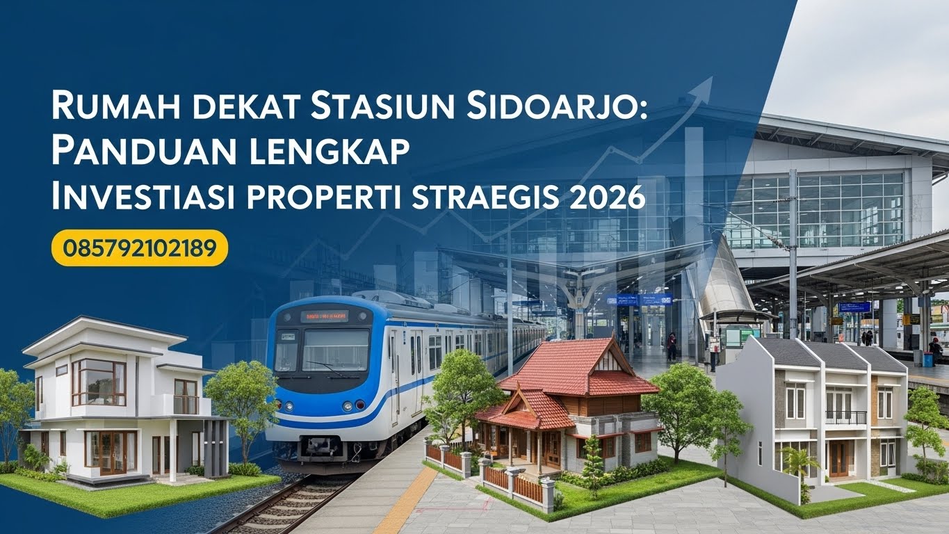 Rumah Dekat Stasiun Sidoarjo Panduan Lengkap Investasi Properti Strategis 2026 | 085792102189